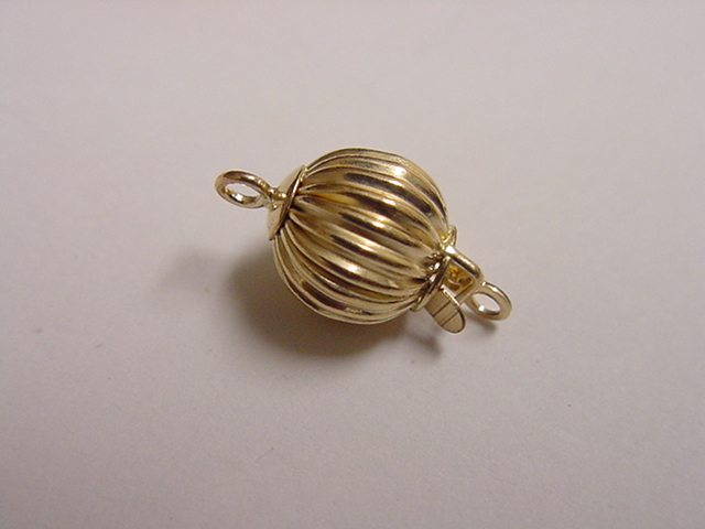 GF Ball Clasp Corrugated 8mm